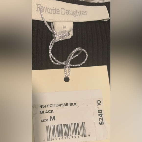 NWT Favorite Daughter Black Take Me Somewhere Midi Sweater Dress Size Medium - Picture 7 of 16